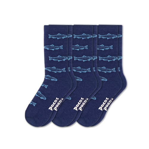 3 Pack - Men's Light-Weight Crew Pacas Socks