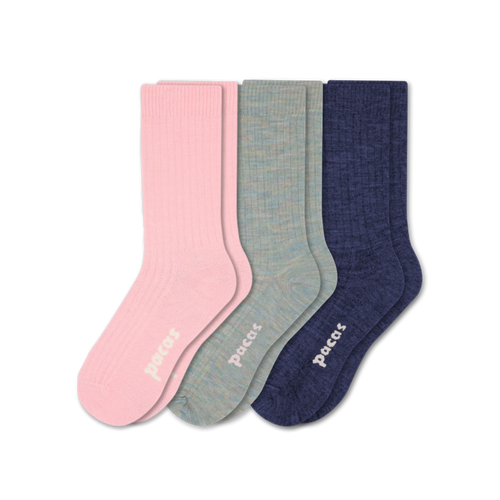 3 Pack - Women's Light-Weight Crew Pacas Socks