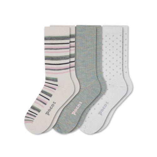 3 Pack - Women's Light-Weight Crew Pacas Socks
