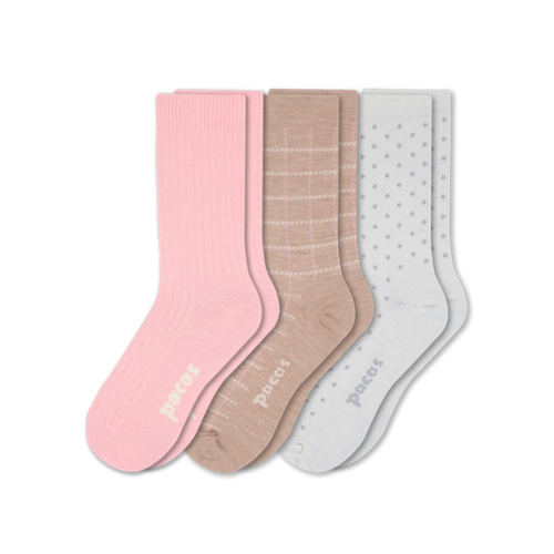 3 Pack - Women's Light-Weight Crew Pacas Socks
