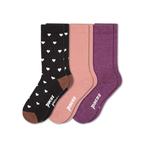 3 Pack - Women's Light-Weight Crew Pacas Socks