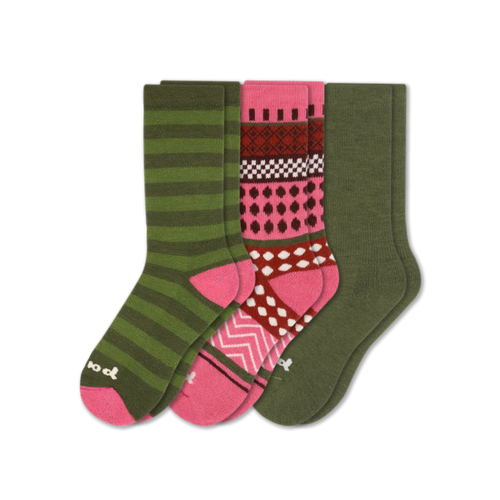 3 Pack - Women's Crew Pacas Socks
