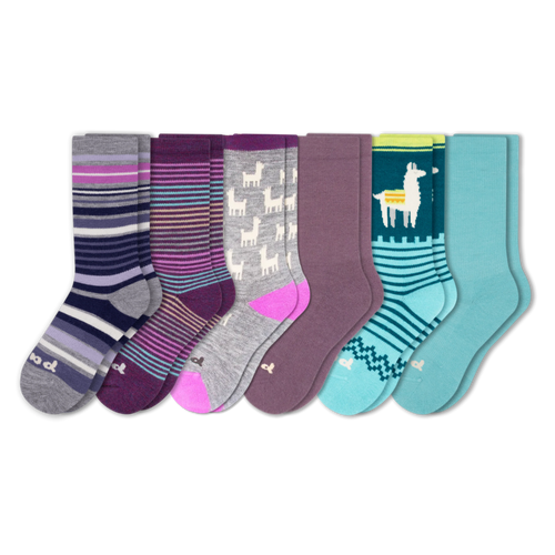 6 Pack - Women's Crew Pacas Socks
