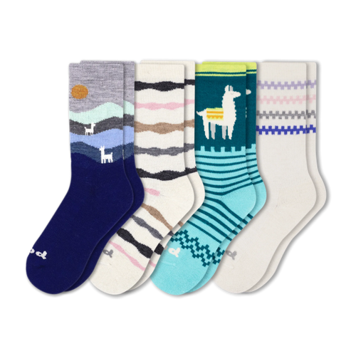 4 Pack - Women's Crew Pacas Socks