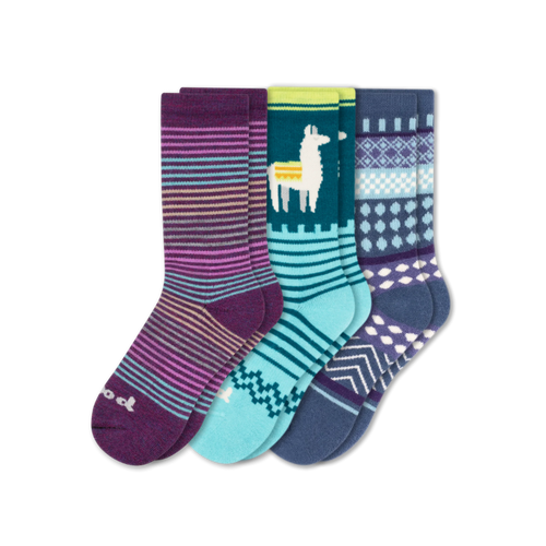 3 Pack - Women's Crew Pacas Socks