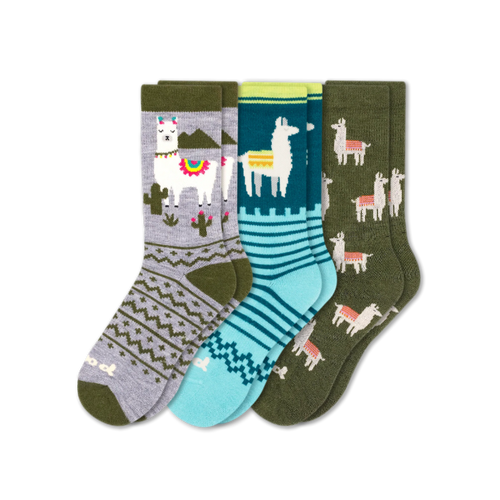 3 Pack - Women's Crew Pacas Socks