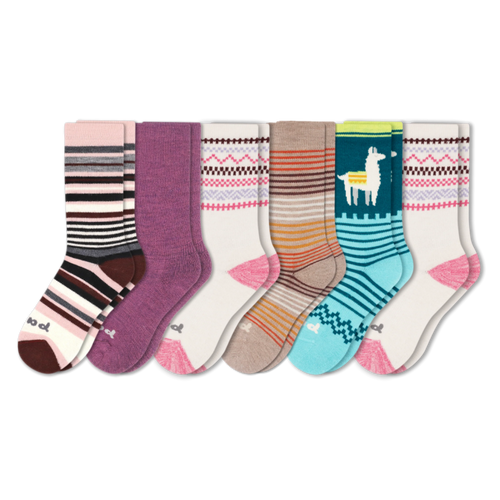 6 Pack - Women's Crew Pacas Socks