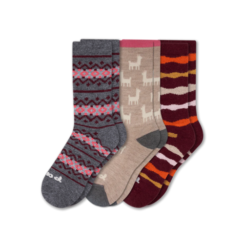 3 Pack - Women's Crew Pacas Socks