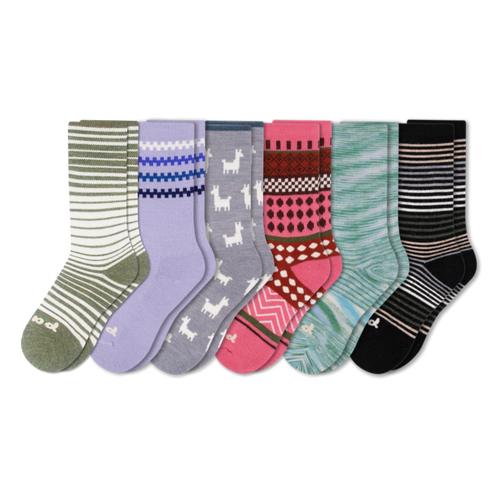 6 Pack - Women's Crew Pacas Socks