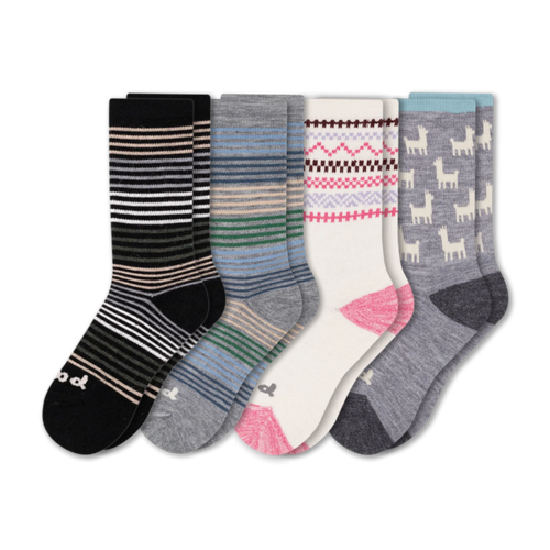 4 Pack - Women's Crew Pacas Socks