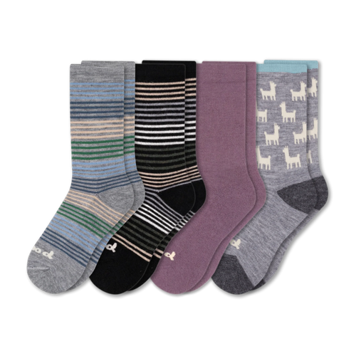 4 Pack - Women's Crew Pacas Socks