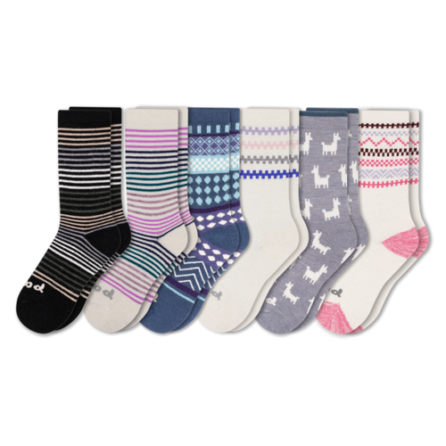 6 Pack - Women's Crew Pacas Socks