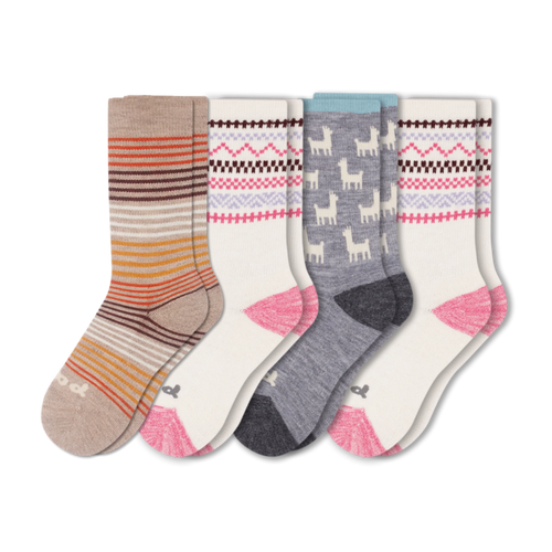 4 Pack - Women's Crew Pacas Socks