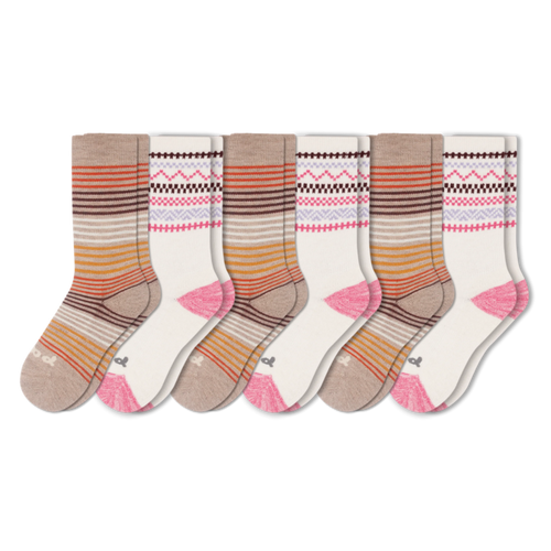 6 Pack - Women's Crew Pacas Socks