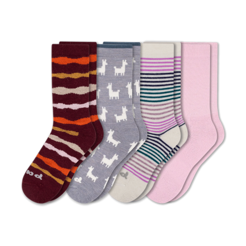 4 Pack - Women's Crew Pacas Socks