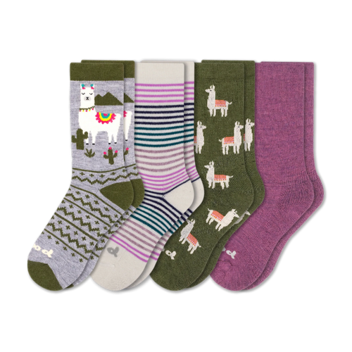 4 Pack - Women's Crew Pacas Socks