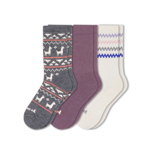 3 Pack - Women's Crew Pacas Socks
