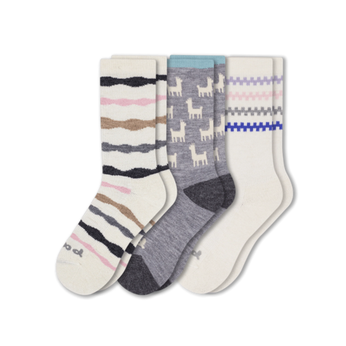 3 Pack - Women's Crew Pacas Socks