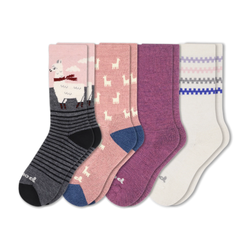 4 Pack - Women's Crew Pacas Socks