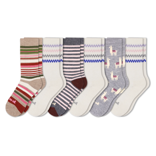 6 Pack - Women's Crew Pacas Socks