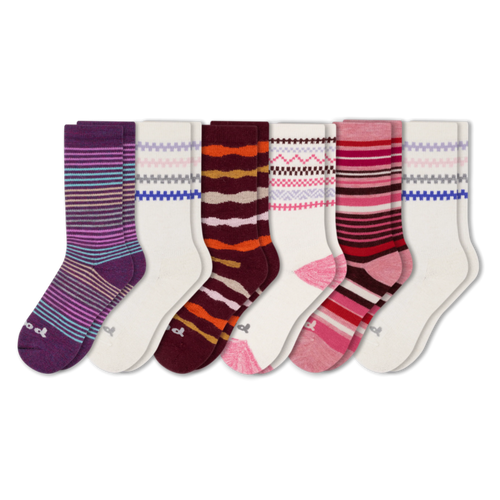 6 Pack - Women's Crew Pacas Socks