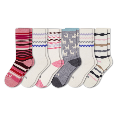 6 Pack - Women's Crew Pacas Socks