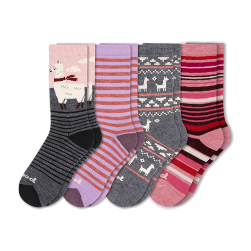 4 Pack - Women's Crew Pacas Socks