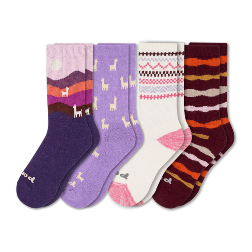 4 Pack - Women's Crew Pacas Socks