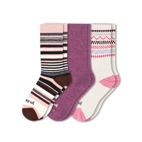 3 Pack - Women's Crew Pacas Socks