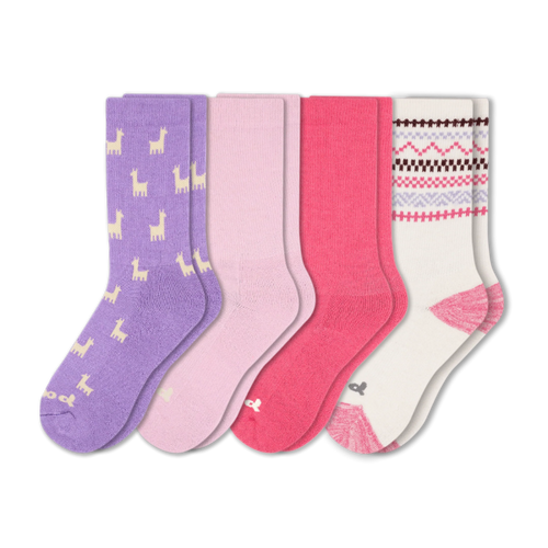4 Pack - Women's Crew Pacas Socks