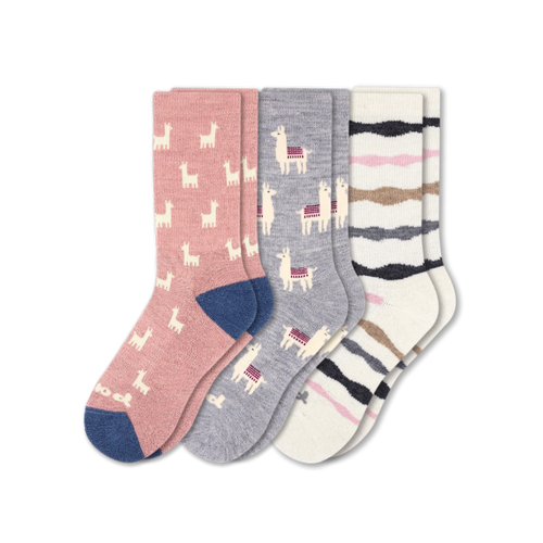 3 Pack - Women's Crew Pacas Socks