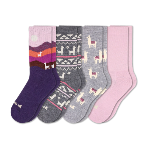 4 Pack - Women's Crew Pacas Socks