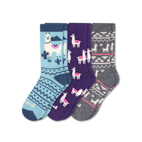 3 Pack - Women's Crew Pacas Socks