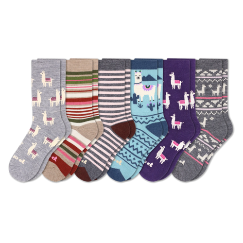 6 Pack - Women's Crew Pacas Socks
