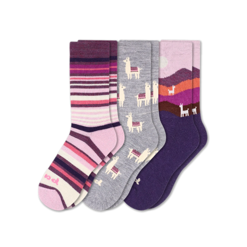 3 Pack - Women's Crew Pacas Socks