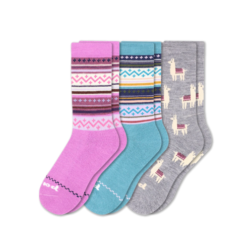 3 Pack - Women's Crew Pacas Socks