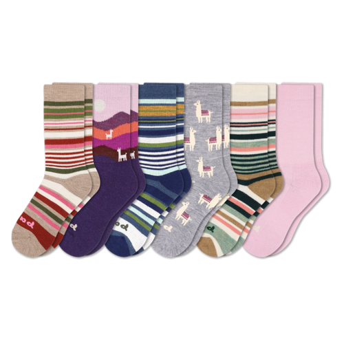 6 Pack - Women's Crew Pacas Socks