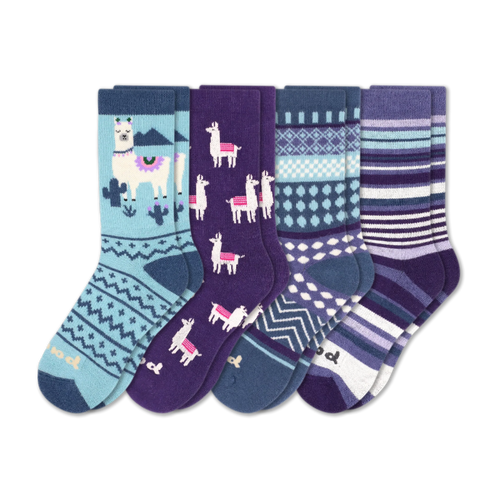 4 Pack - Women's Crew Pacas Socks