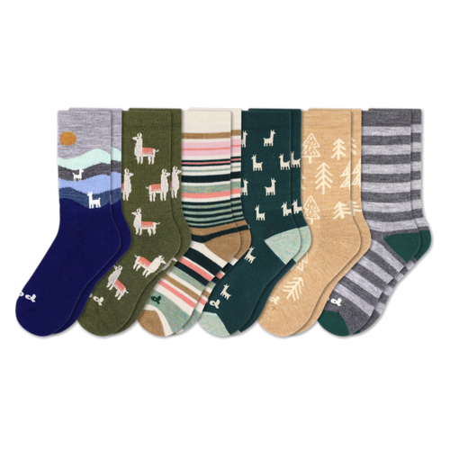 6 Pack - Women's Crew Pacas Socks