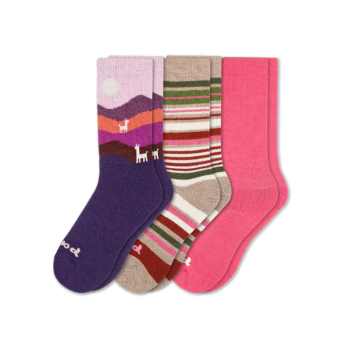 3 Pack - Women's Crew Pacas Socks