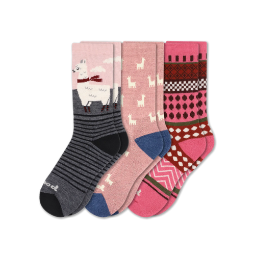 3 Pack - Women's Crew Pacas Socks