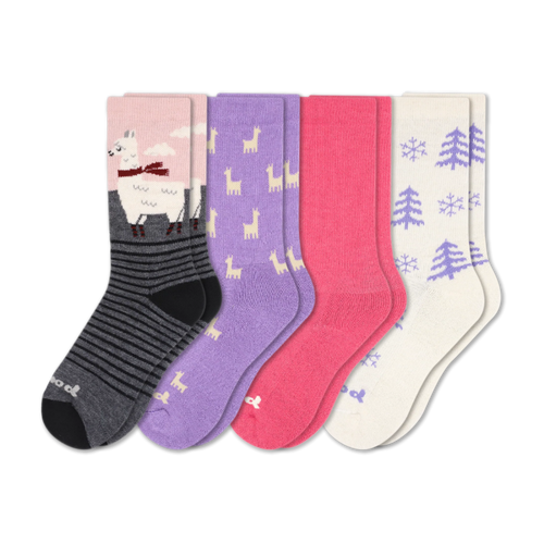 4 Pack - Women's Crew Pacas Socks