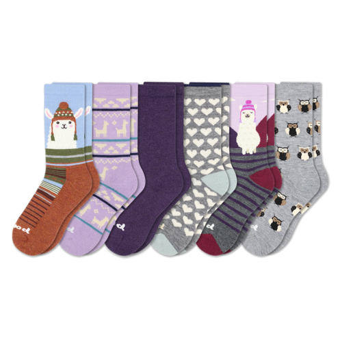 6 Pack - Women's Crew Pacas Socks