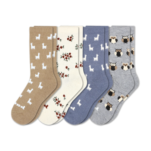 4 Pack - Women's Crew Pacas Socks