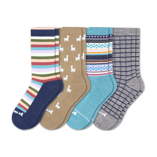 4 Pack - Women's Crew Pacas Socks