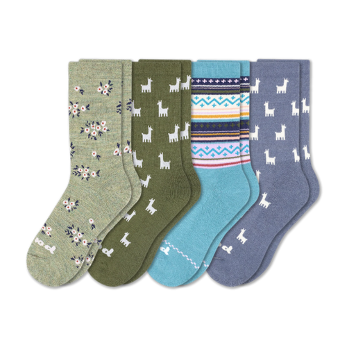 4 Pack - Women's Crew Pacas Socks