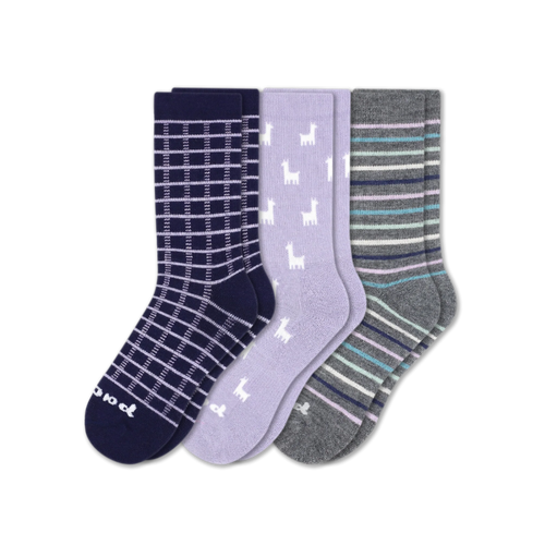 3 Pack - Women's Crew Pacas Socks