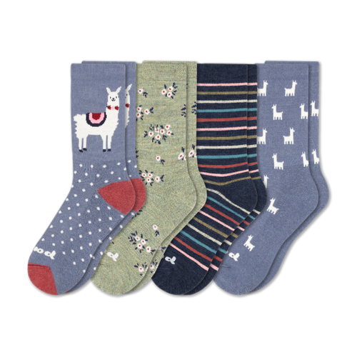 4 Pack - Women's Crew Pacas Socks