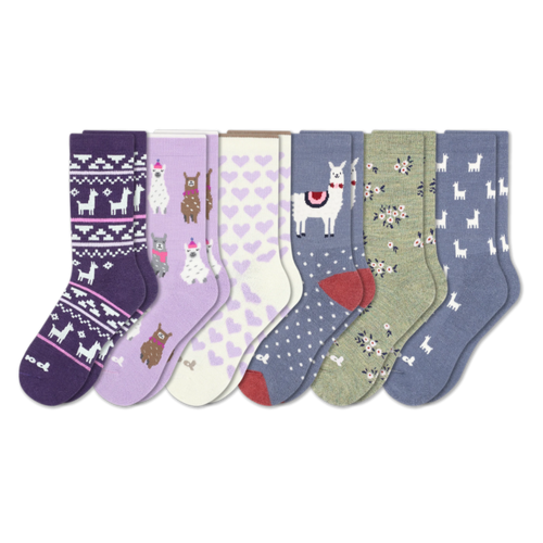6 Pack - Women's Crew Pacas Socks