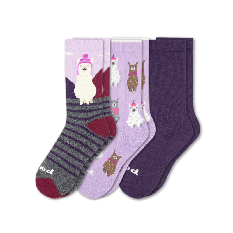 3 Pack - Women's Crew Pacas Socks